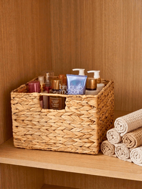 Canasto Cubo de Jacinto de Agua – Organizador Natural Tejido a Mano | 3 Tamaños - bruguesmosconi