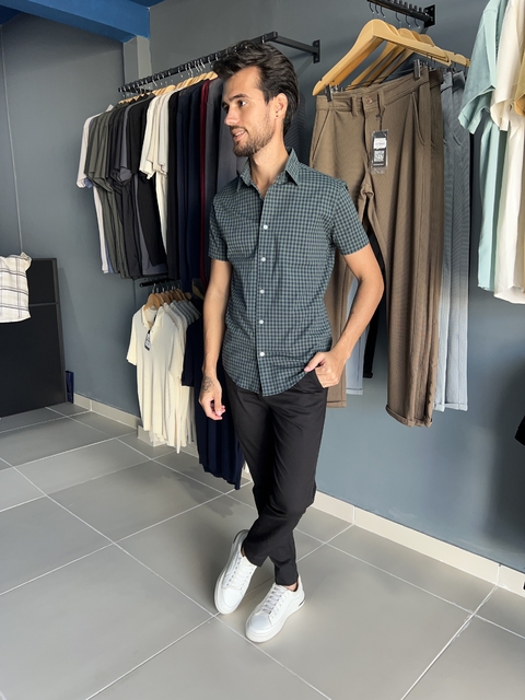 Camisa Xadrez Manga Curta - comprar online