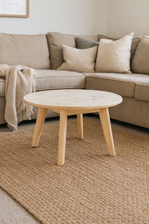 Mesa ratona retro redonda