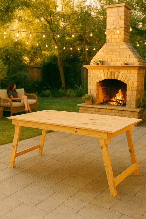 Mesa plegable tapa entera maciza - comprar online