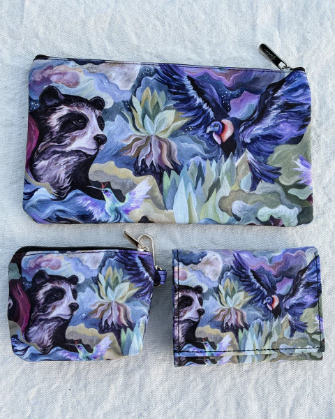 Kit bolsa viajera, billetera y monedero