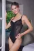 BODY CON ARO DE TRICOT CHINTZEADO Y RECORTES DE TUL CON LYCRA. - comprar online