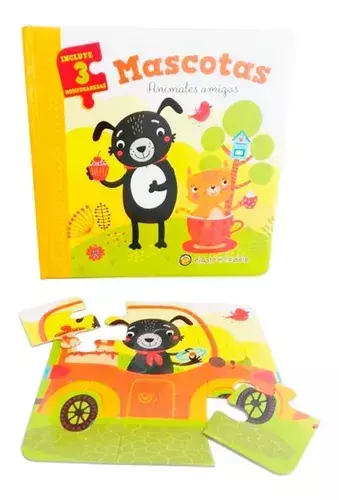 Mascotas. Animales Amigos Con 3 Rompecabezas - Colección Animales Para Armar