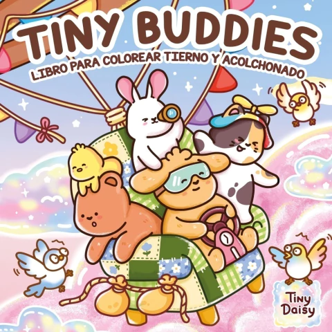 Tiny Buddies Libro Para Colorear Tierno Y Acolchonado