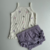 Shorts Tapa Fralda Infantil Canelado Lilás - loja online