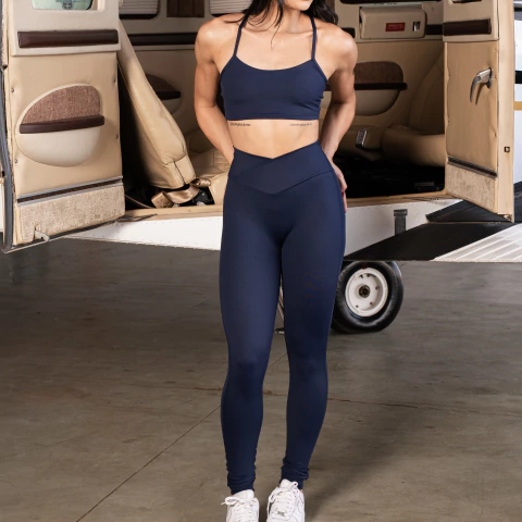 LEGGING CÓS TRANÇADO ADAPTIVE AZUL MARINHO - comprar online