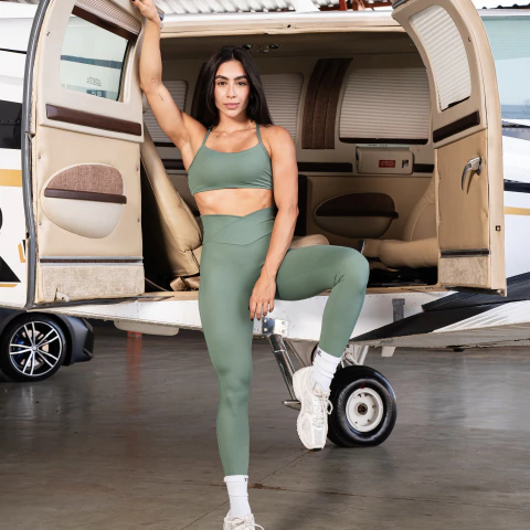 LEGGING CÓS TRANÇADO ADAPTIVE VERDE - comprar online
