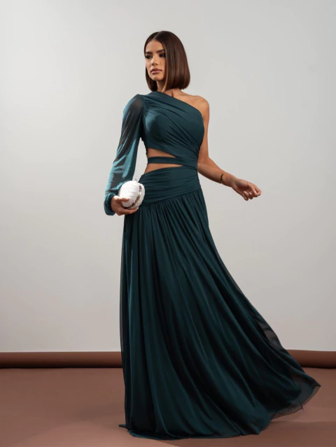 Vestido festa Lara com manga - loja online