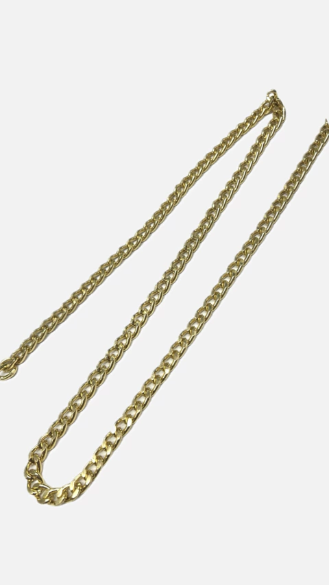 CORRENTE DE ALUMINIO ELO BATIDO 9MMX6MM (O METRO)