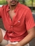 Camisa Botao Malha Fria Dubai - Terra Cota