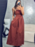 Vestido Marrom com Cinto - comprar online