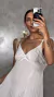 Vestido Plissado Branco - Mi Ferrareze