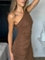 Vestido Tule Marrom Sommer na internet