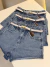 Short jeans cinto branco - comprar online
