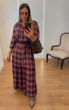 Vestido Yasmin Xadrez - La Branca Moda