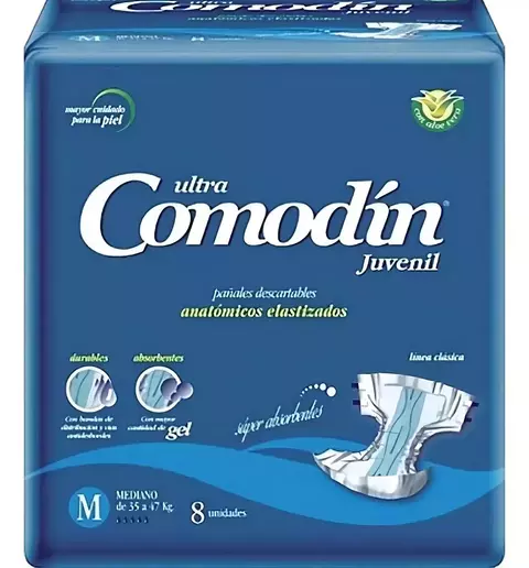 Pañales Comodin Juvenil Talle M X8 U (35 - 47kg) Elastizado