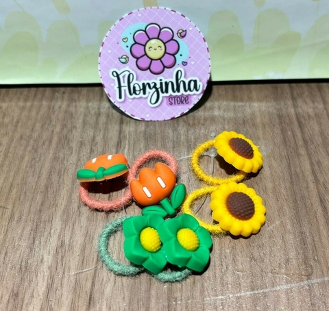 Trio de Parzinho frutinhas e florzinhas
