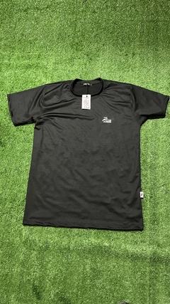 Remera corta Negra térmica sin frisa - comprar online