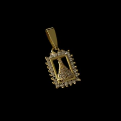 Pingente P Nossa Senhora Crav Lateral Banhado a Ouro 18k - comprar online