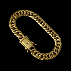 Pulseira Grumet Dupla 9mm Banhado a Ouro 18k