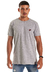 Camiseta Slim Basics Over Cinza Mescla Patch - Overfame