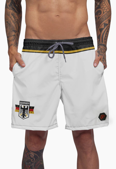 Short Bermuda Copa Torcedor Alemanha Branco - comprar online