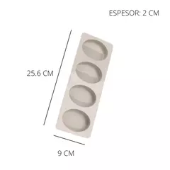 Molde plancha 4 jabones ovalado - comprar online