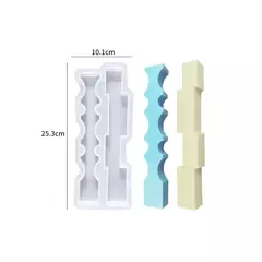 MOLDE PLANCHA 2 VELAS GEOMETRICAS IRREGULARES - comprar online