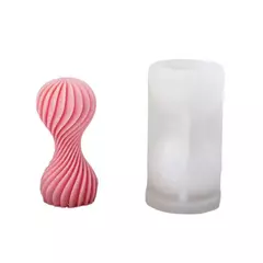 MOLDE SILICONA VELA RAYAS EN ESPIRAL