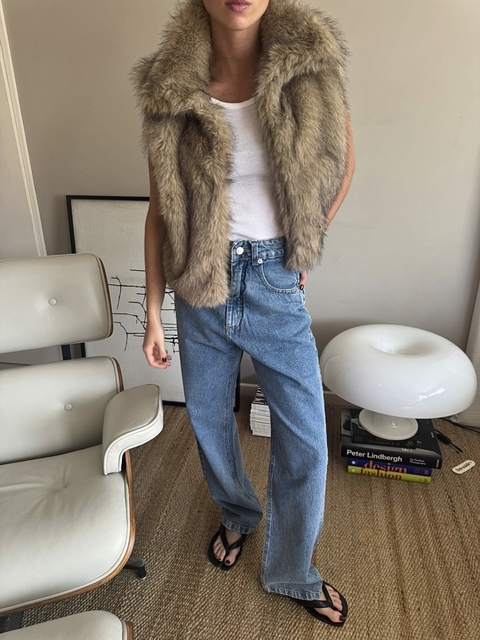 Chaleco efecto piel - comprar online