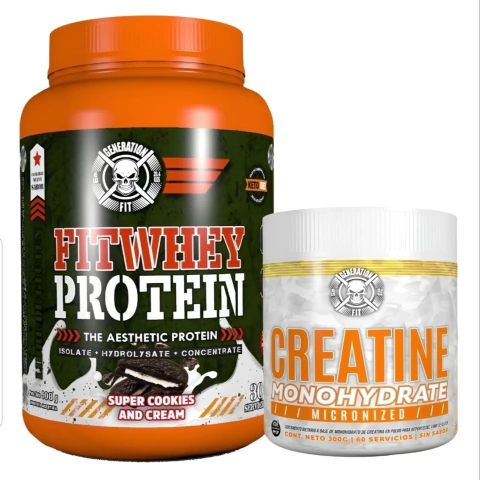 combo fitwhey 2 lb + creatina 300 gr. GENERATION FIT