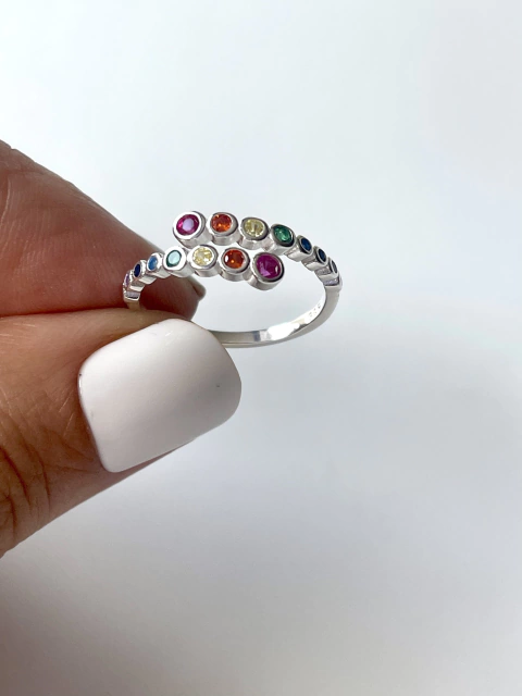 ANILLO PLATA 925 COLORES - comprar online