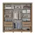 Placard Aston 02 Puertas Corredizas Jequitibá/Negro - comprar online