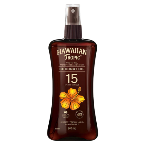 Bronceador Hawaiian Tropic Tanning Aceite de Coco 15FPS x 240ml
