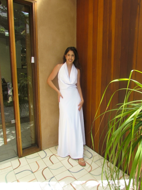 Vestido Branco Malha