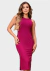 Vestido Midi Canelado Regata