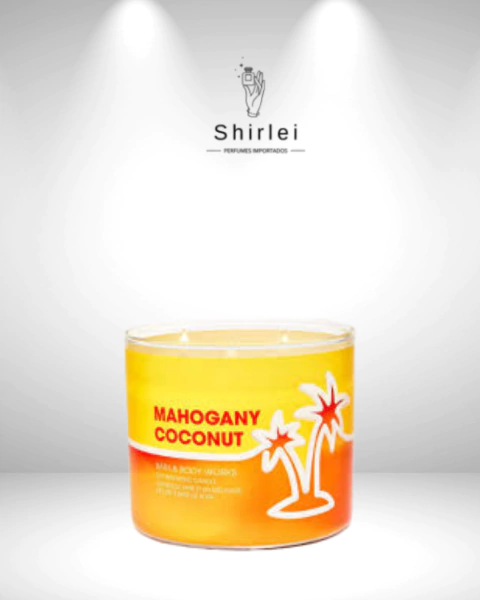 Vela Perfumada Bath & body works Mahogany Coconut 411g - comprar online