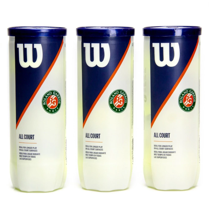 Bola de Tênis Wilson Roland Garros Oficial Clay Kit 3 tubos