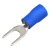 100un Terminal Garfo/forquilha 1,5 E 2,5mm Azul Pre-isolado na internet