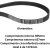 Correia Estriada Lava E Seca Midea Toshiba 12638100000421 - Refrigera Brasil