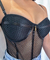 Body Lingerie Sabrina - Tela Arrastão com Bojo e Detalhes em Tule