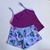 Imagem do Baby Doll Ana estampado no tecido suede, com alças finas