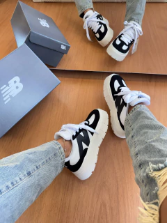 NB CT Plataforma Preto/Branco - Gabi Soares Calçados