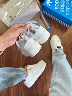 Plataforma Lux Branco/Prata - loja online