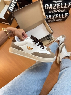 Gazelle Collor Branco Gliter Cacau - Gabi Soares Calçados