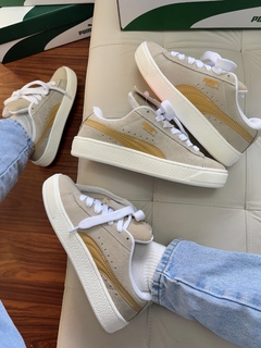 Suede XL Prime Bege/Ouro (Couro) - loja online