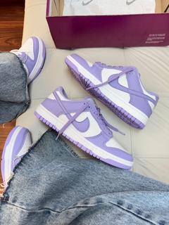 Dunk SB Dunk Low Branco/Lilás - Gabi Soares Calçados