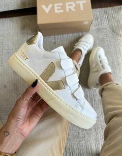 V Velcro Branco/Ouro