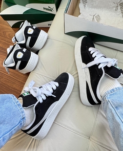 Suede XL Prime Preto/Branco (Couro) - Gabi Soares Calçados