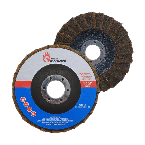 Disco Flap Manta Abrasiva Polimento Grosso 115mm x 22mm Strong